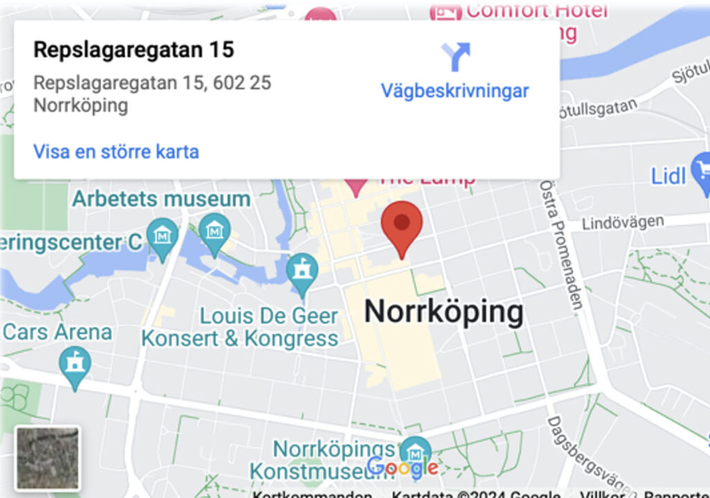 Karta: Repslagaregatan 15, Norrköping